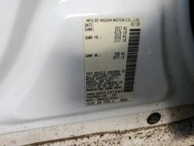 2018 NISSAN ALTIMA 2.5