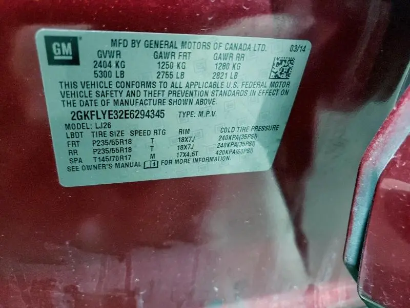 2014 GMC TERRAIN SLT  