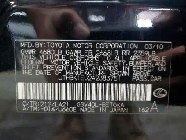 2010 LEXUS ES 350  