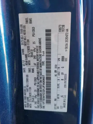 2018 FORD F150 SUPERCREW  