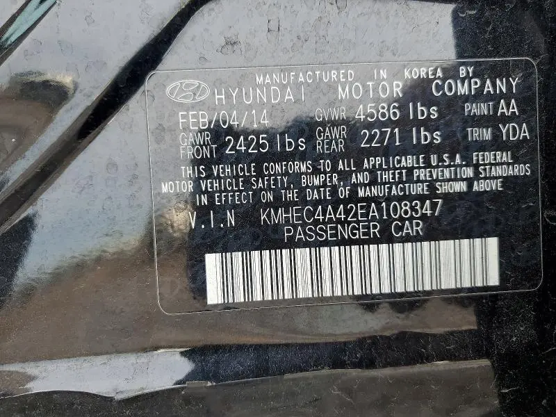 2014 HYUNDAI SONATA HYBRID  
