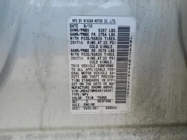 2010 NISSAN MURANO S