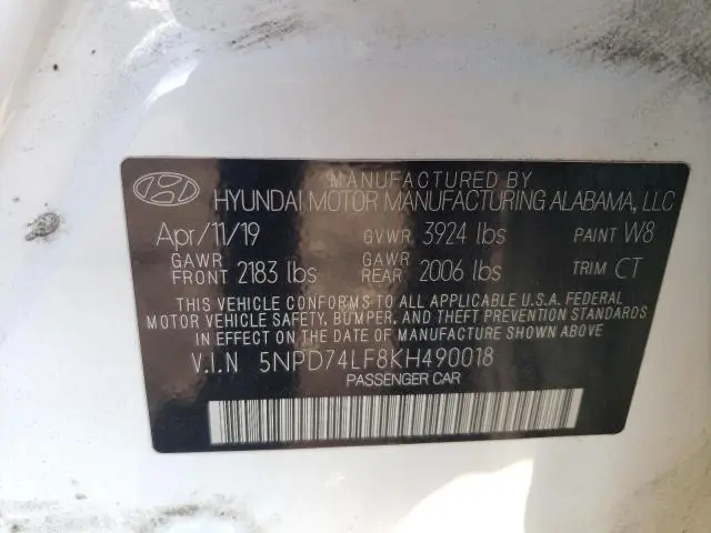 2019 HYUNDAI ELANTRA SE  