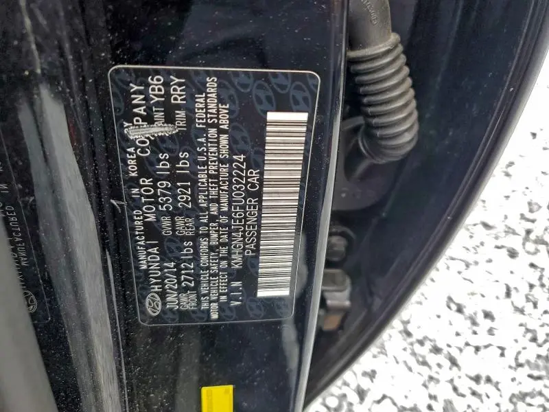 2015 HYUNDAI GENESIS 3.8L  