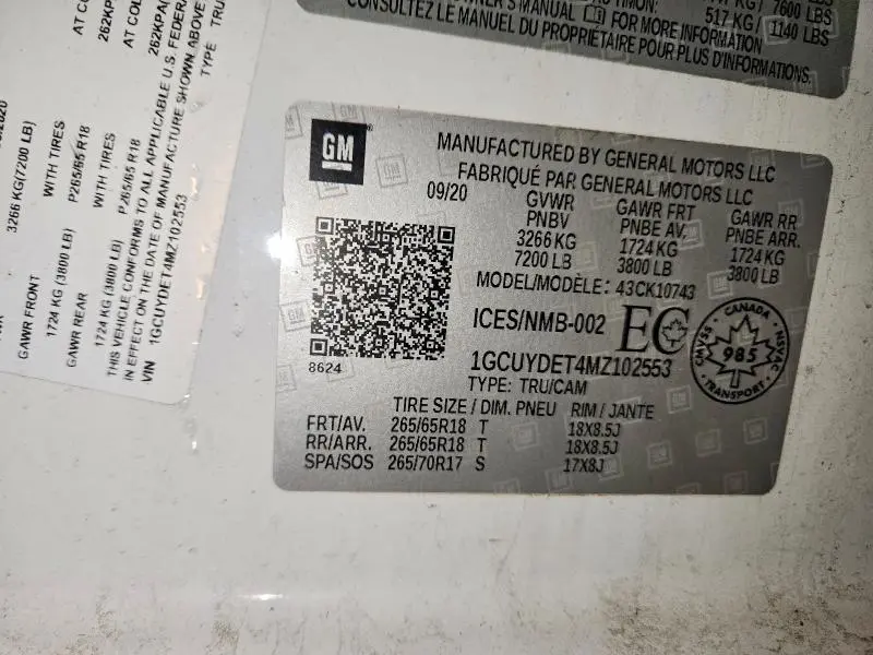 2021 CHEVROLET SILVERADO K1500 LT  