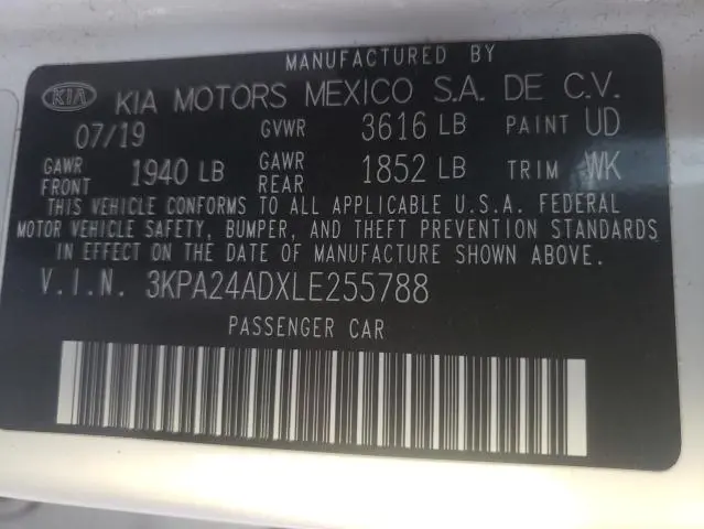 2020 KIA RIO LX  
