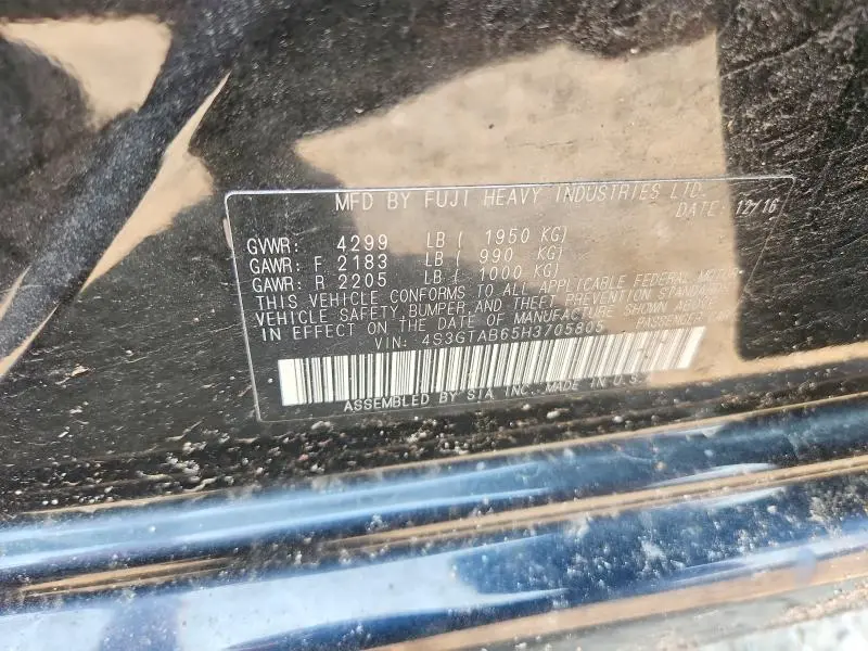 2017 SUBARU IMPREZA PREMIUM  