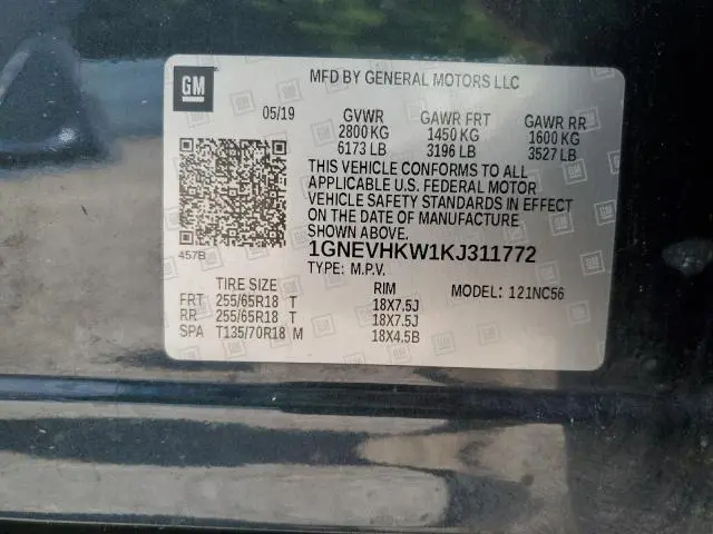 2019 CHEVROLET TRAVERSE LT  