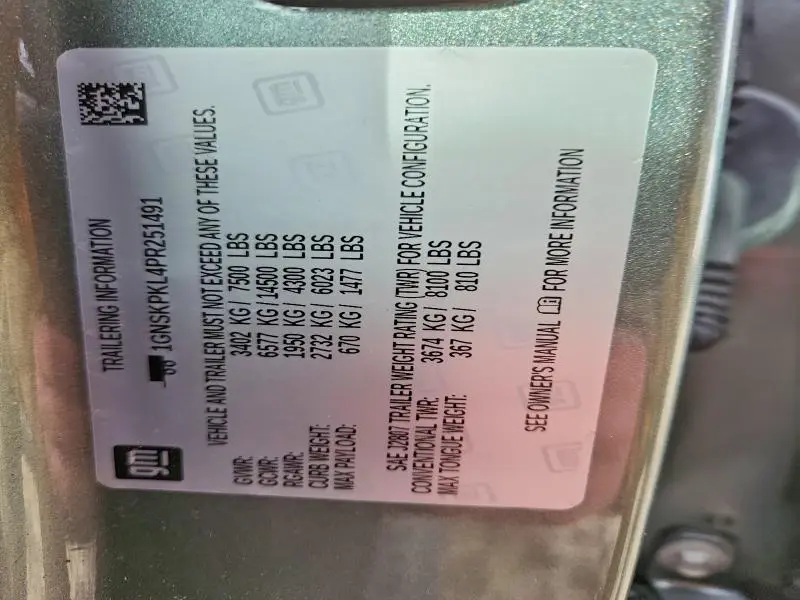 2023 CHEVROLET TAHOE K1500 Z71  