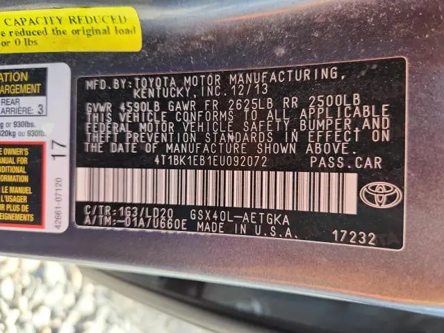2014 TOYOTA AVALON BASE  