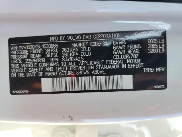 2020 VOLVO XC90 T5 MOMENTUM