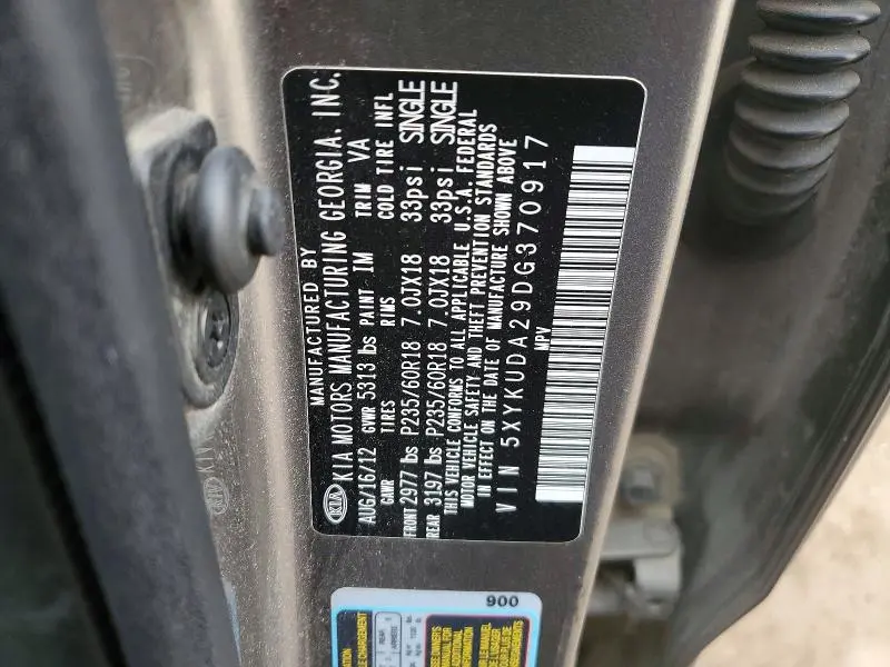 2013 KIA SORENTO EX  