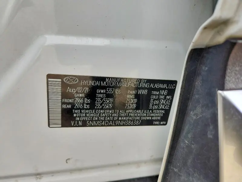 2022 HYUNDAI SANTA FE LIMITED  