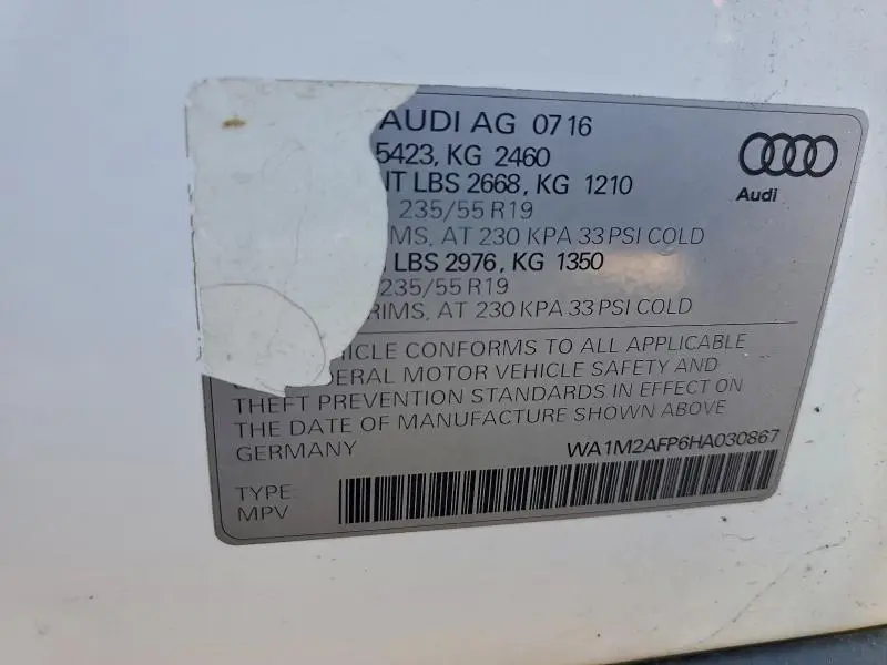 2017 AUDI Q5 PREMIUM PLUS  