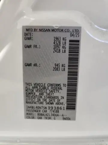 2025 NISSAN ALTIMA SV  