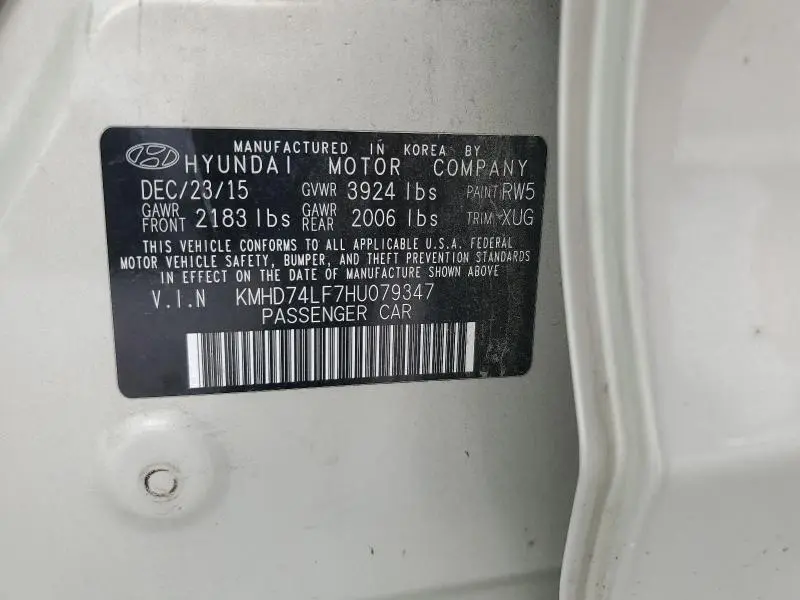 2017 HYUNDAI ELANTRA SE  