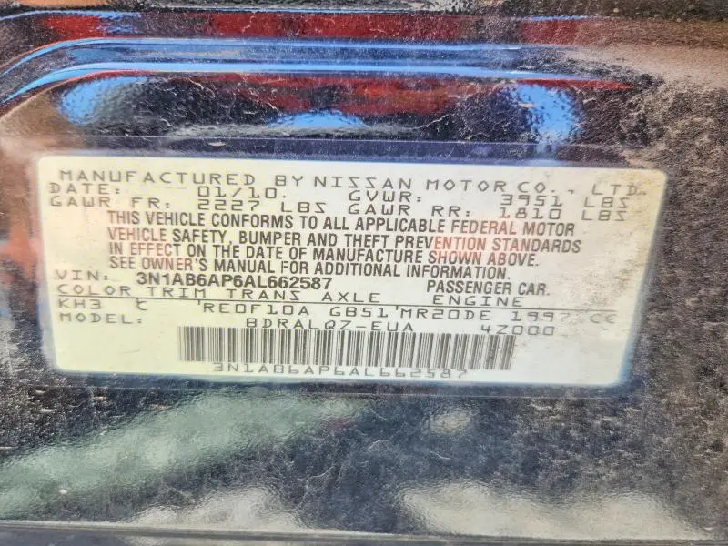 2010 NISSAN SENTRA 2.0  