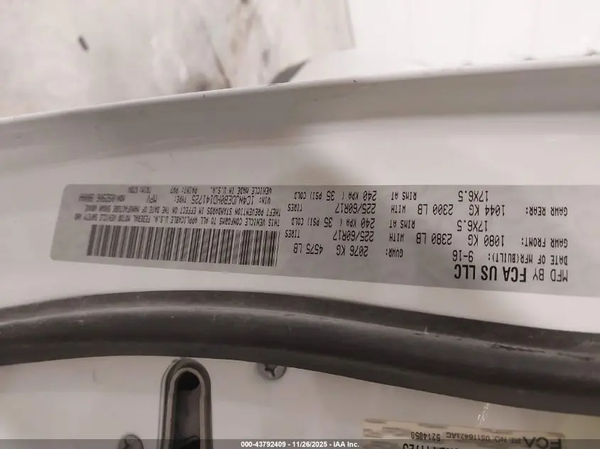 2017 JEEP COMPASS LATITUDE 4X4