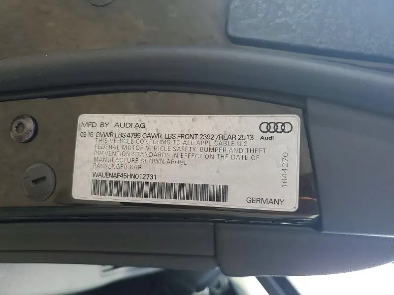 2017 AUDI A4 PREMIUM PLUS  