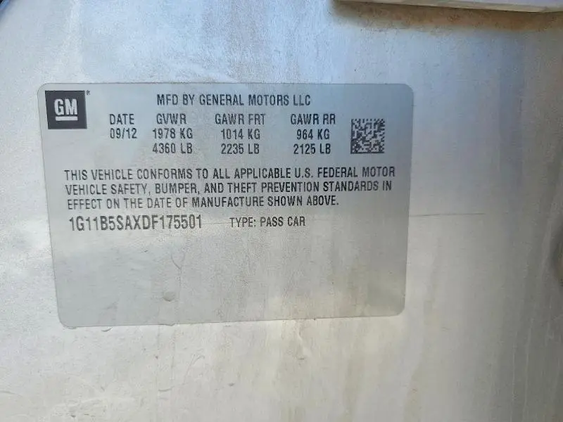 2013 CHEVROLET MALIBU LS  