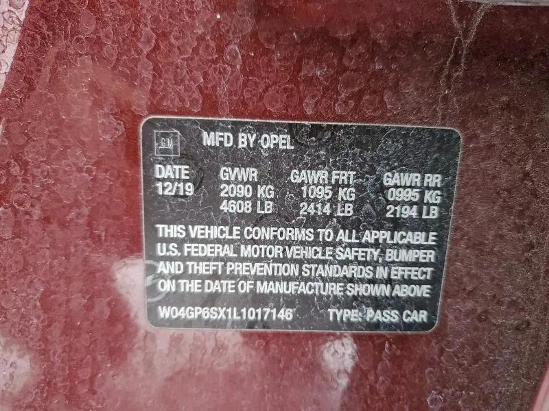 2020 BUICK REGAL ESSENCE  