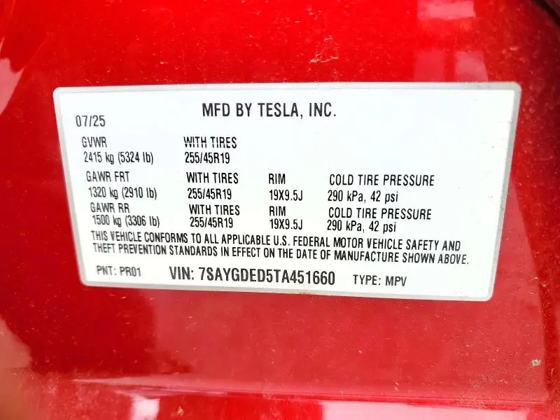 2026 TESLA MODEL Y   