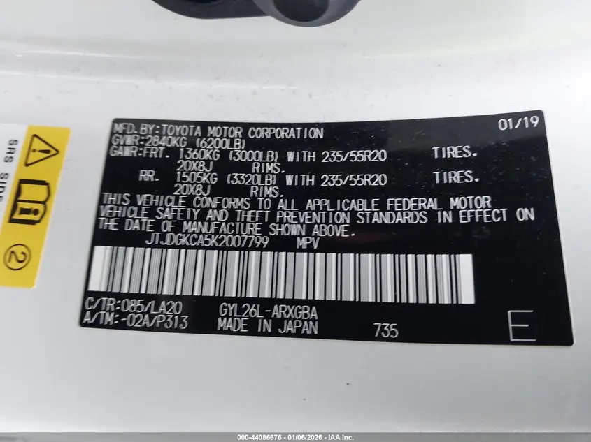 2019 LEXUS RX 450HL LUXURY