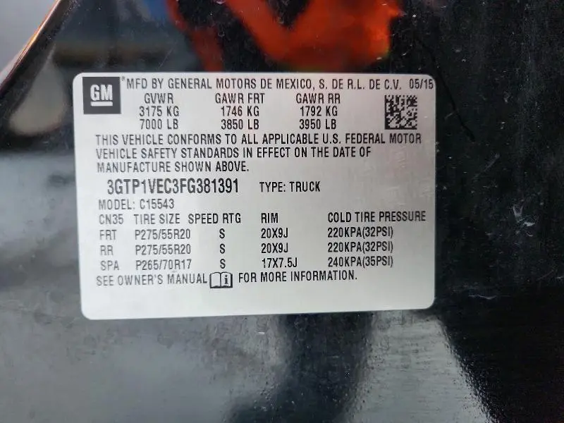 2015 GMC SIERRA C1500 SLT  