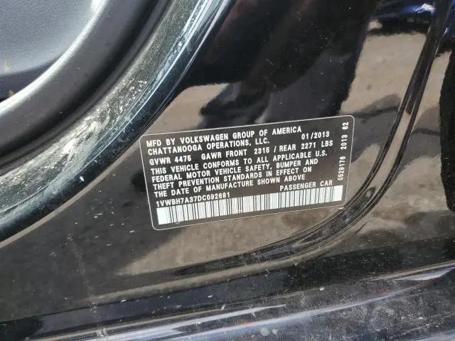 2013 VOLKSWAGEN PASSAT SE