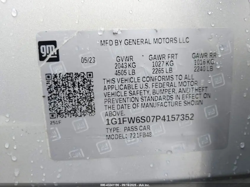 2023 CHEVROLET BOLT EV FWD 1LT