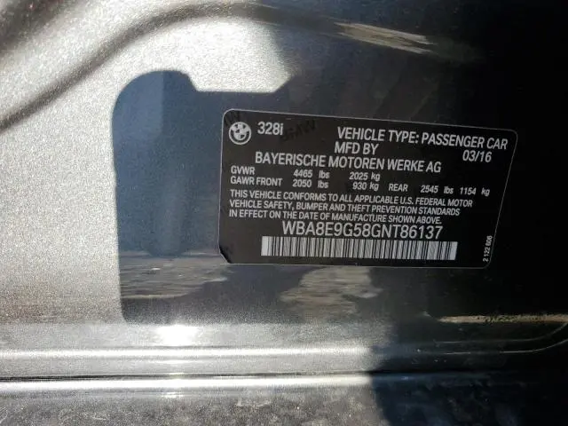 2016 BMW 328 I SULEV  