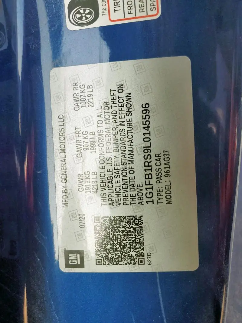 2020 CHEVROLET CAMARO LS