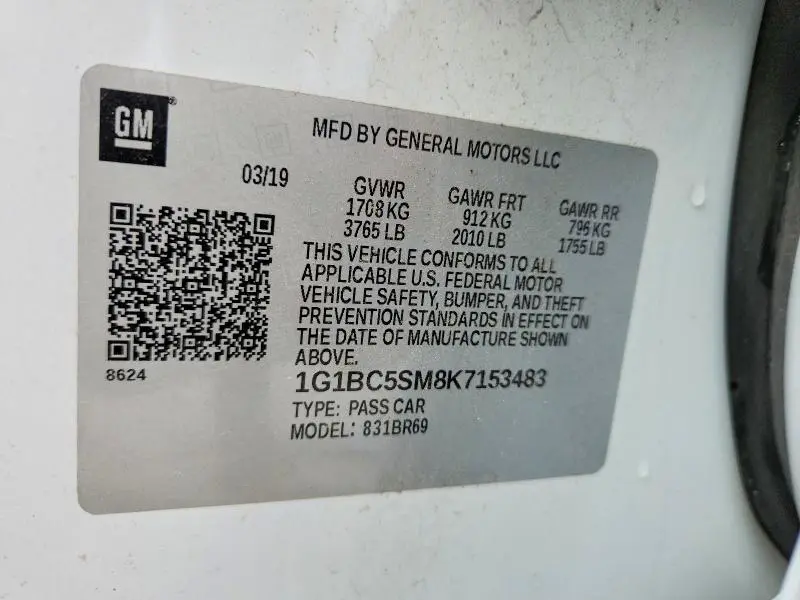 2019 CHEVROLET CRUZE LS  