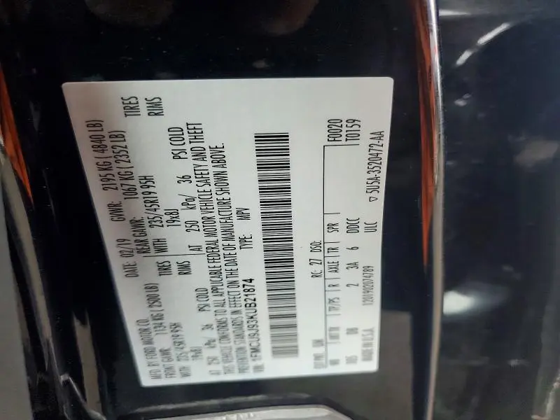 2019 FORD ESCAPE TITANIUM  