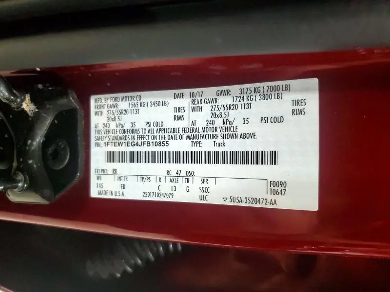 2018 FORD F150 SUPERCREW  