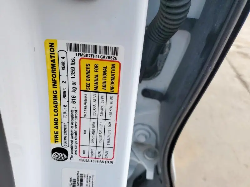 2020 FORD EXPLORER LIMITED  