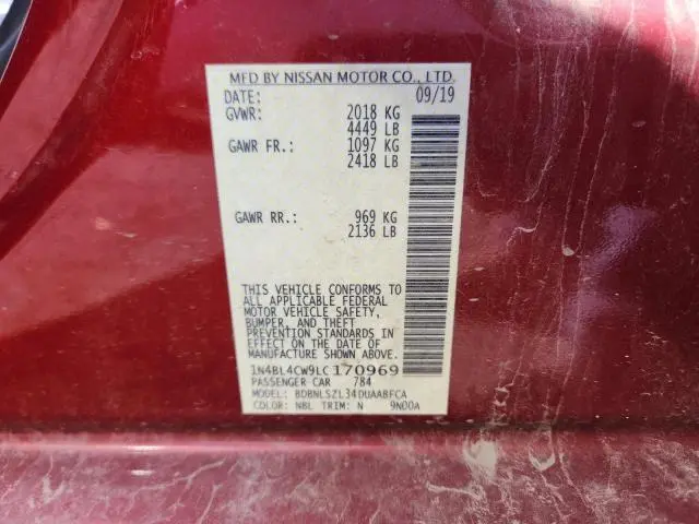 2020 NISSAN ALTIMA SR  