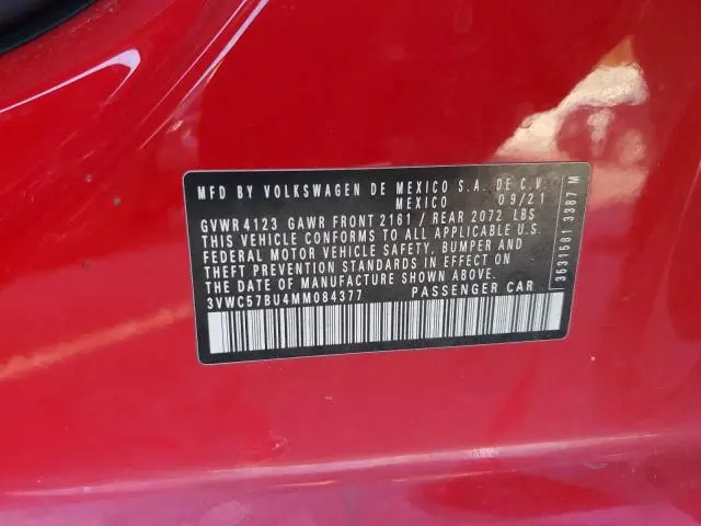 2021 VOLKSWAGEN JETTA S  