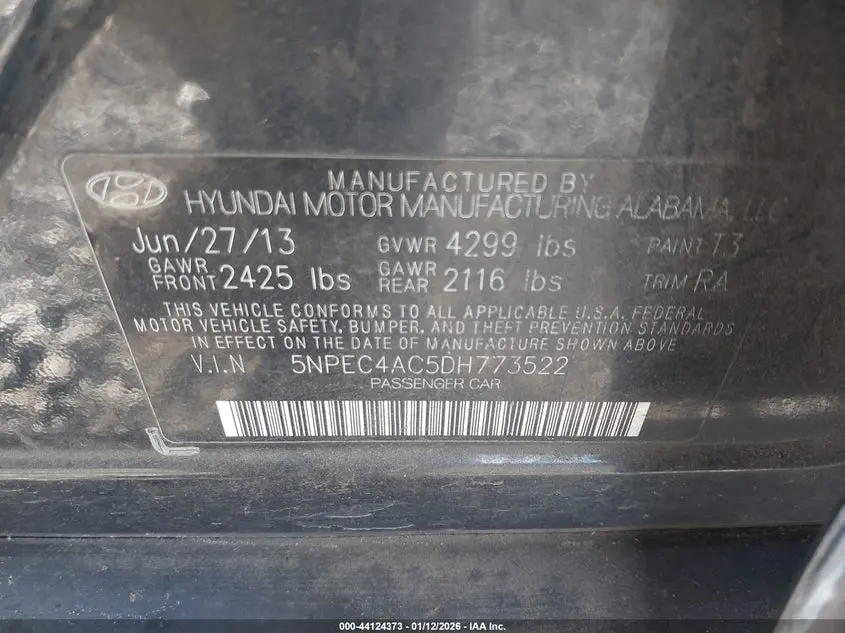 2013 HYUNDAI SONATA SE