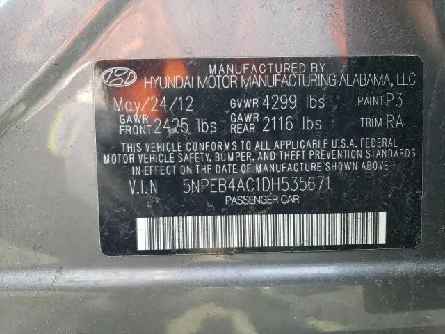 2013 HYUNDAI SONATA GLS  
