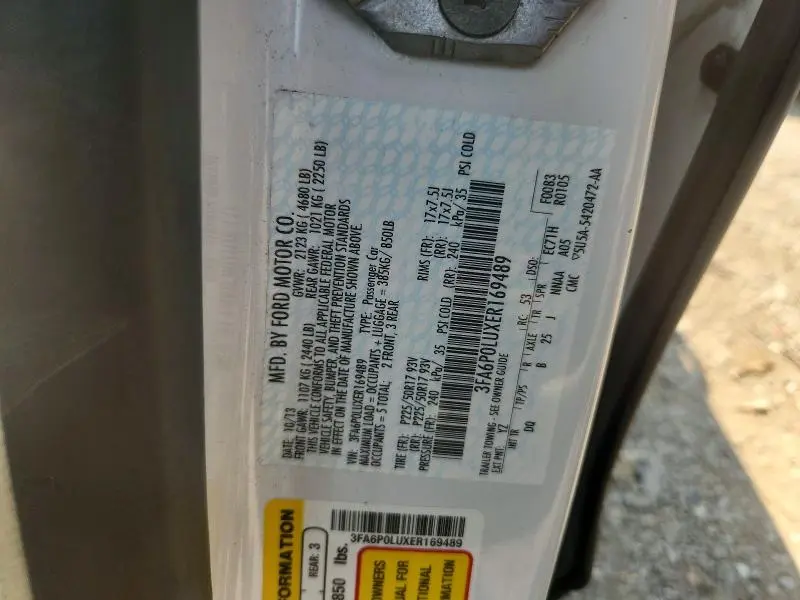 2014 FORD FUSION SE HYBRID  