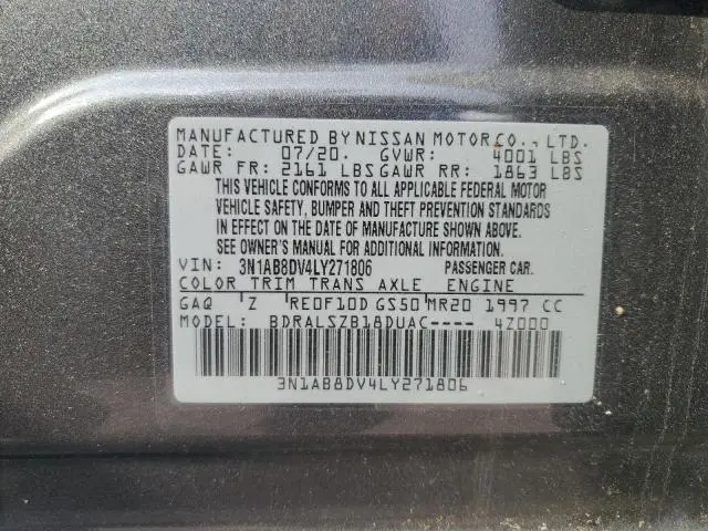 2020 NISSAN SENTRA SR  