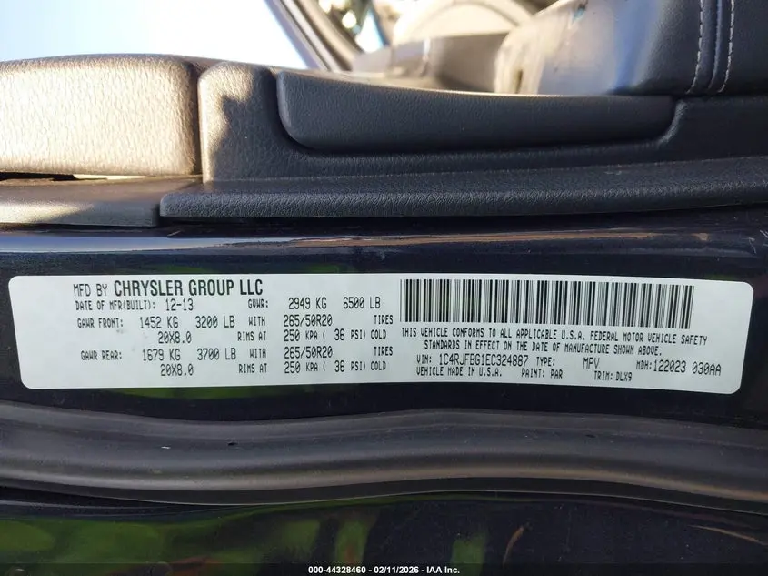 2014 JEEP GRAND CHEROKEE LIMITED