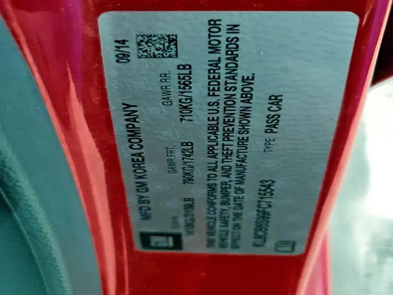 2015 CHEVROLET SPARK LS  