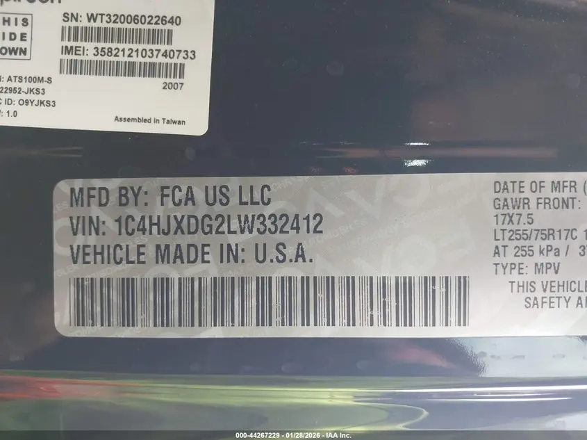 2020 JEEP WRANGLER UNLIMITED WILLYS 4X4