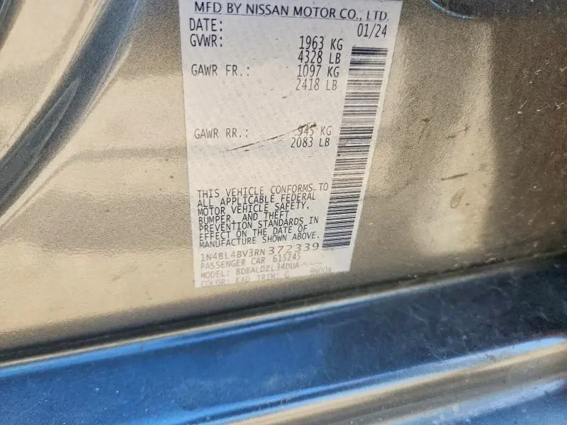 2024 NISSAN ALTIMA S  