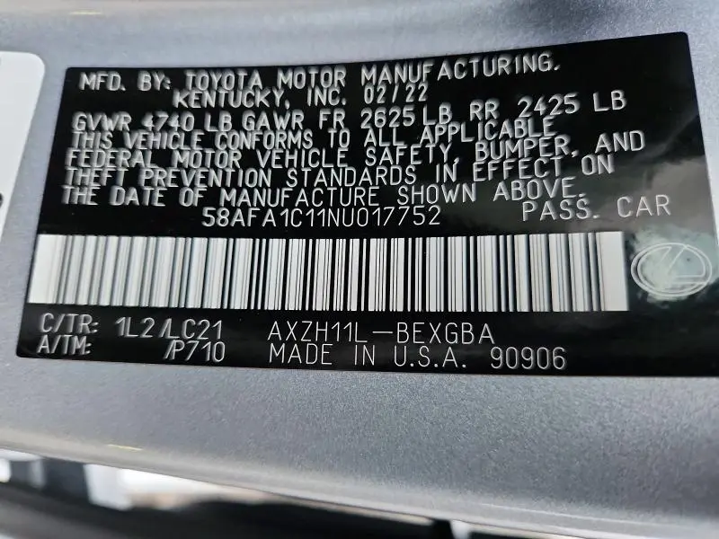 2022 LEXUS ES 300H ULTRA LUXURY  