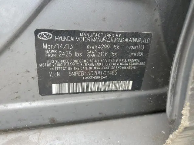 2013 HYUNDAI SONATA GLS  