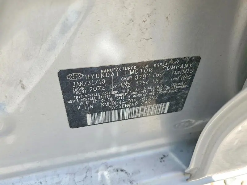 2013 HYUNDAI ELANTRA GLS  