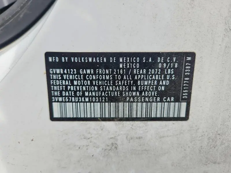 2019 VOLKSWAGEN JETTA SEL  